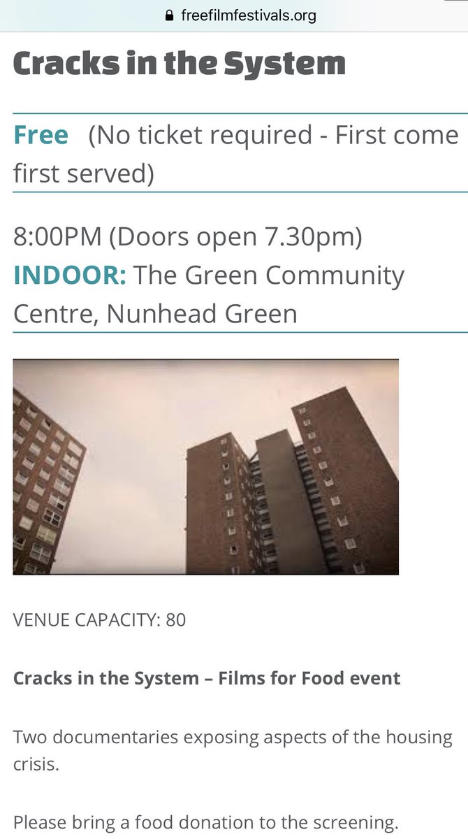 TRCdocumentary's tweet photo. This Thursday @thegreennunhead there will be a @films4food screening of @LedburyAction documentary ‘Cracks In The System’, @Dan_Renwick &amp; @Ish2cream #Grenfell docu Failed By The State.., The first public screening of @PotentOfficial docu ‘The Rhyming Guide To The Housing Crisis’ https://t.co/I1UBqCbI8n