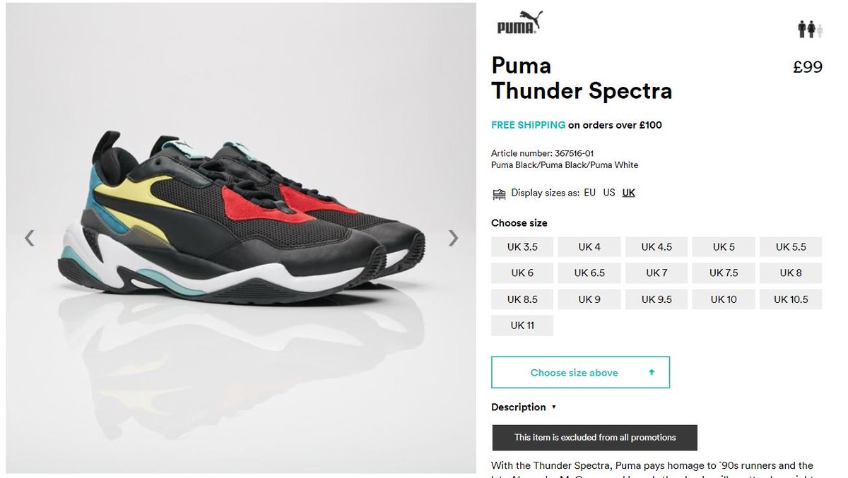 puma thunder spectra restock