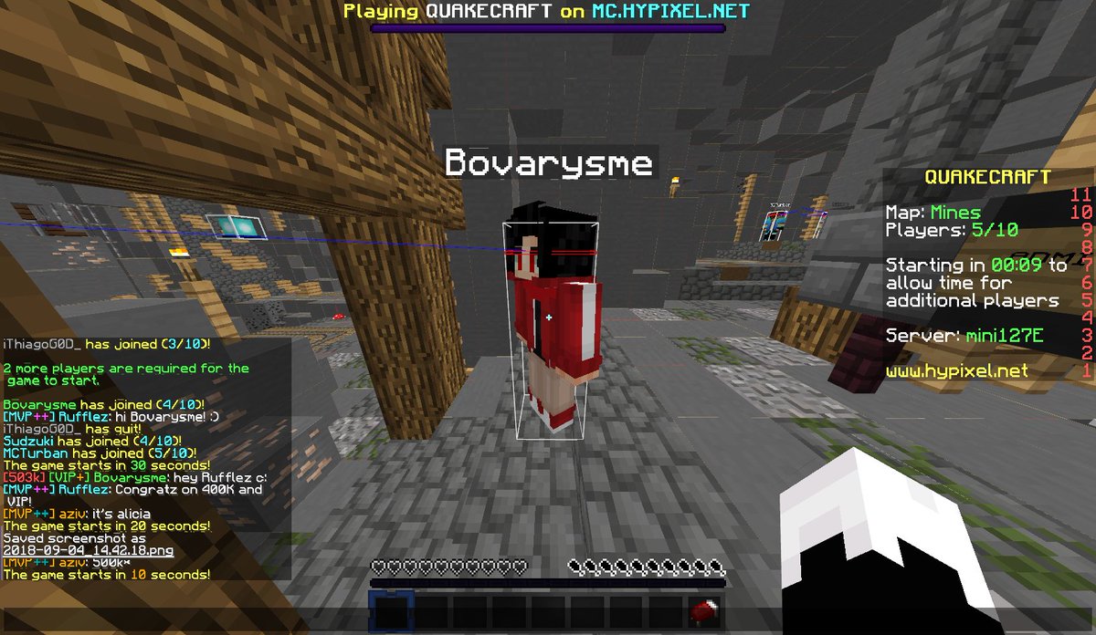 RufflezHypixel's tweet photo. Congratz to Bovarysme for 500K overall quake kills! π She met all of her goals--3 perfect numbers, that sweet red kill prefix, and VIP rank--with 30K in a month π I got discombobulated trying to congratulate her on all 5 things at once π @HypixelNetwork #QuakeFTW #ILoveQuake https://t.co/mEqFJBswYM