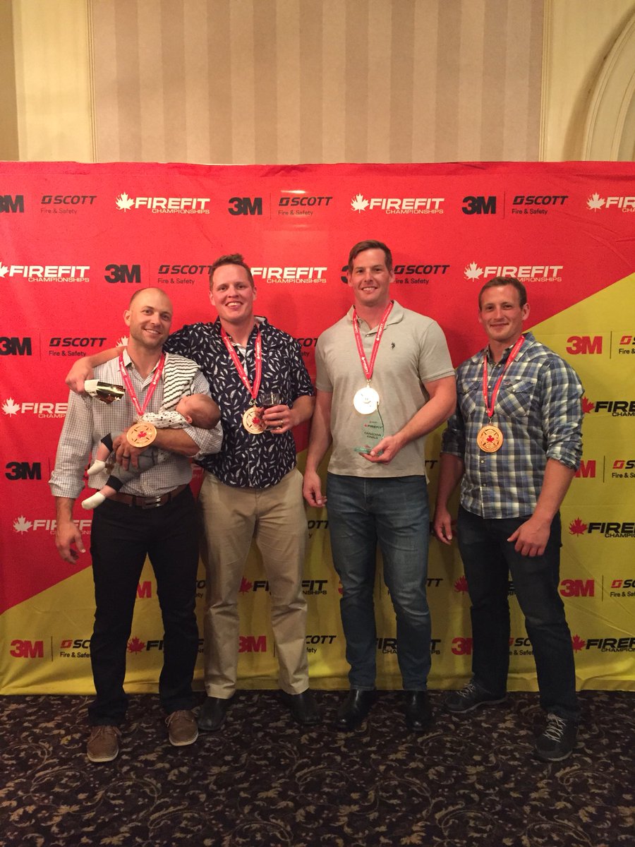 KFDFireFit's tweet photo. @KFDFireFit finished 3rd in team time at the @FireFitWorld Nationals held in Calgary. All members of the team finishing off the season with personal best times. Congratulations to Corey Gault finishing 4th overall in Canada. @ChiefRehill @KitchFire https://t.co/on89VvKdMm