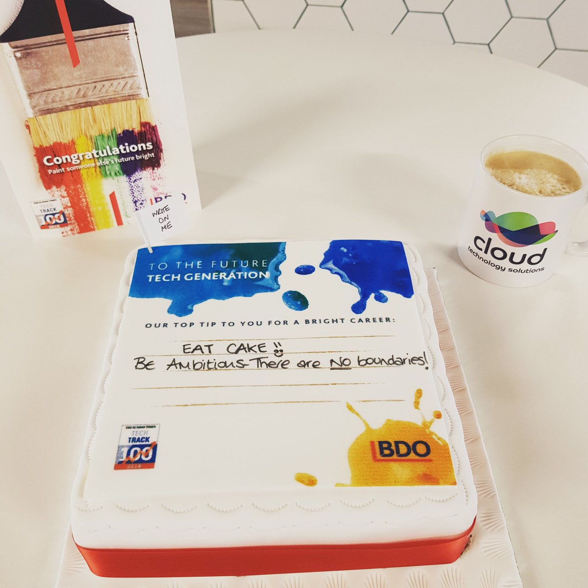 cloudsols's tweet image. We&apos;re celebrating our place on the 
#TechTrack100 today! Our head of people has wise words for the #TechGeneration
@bdoaccountant
#ctslife
