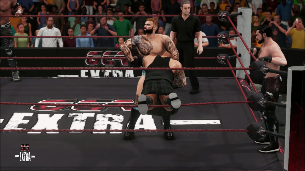 GCAWRESTLING2K's tweet photo. On the August 29th edition of #GCAeXtra, #PacmanJackson & #YuriTheReaper took on the team of @BradSkeensCaw & @VintageKidd686! These teams left it all out there in that GCA ring! However, Kidd & Skeens picked up a major upset win over The Tribe! 😮 #GCAWrestleVerse #WWE2K18 #PS4 https://t.co/pnoE9ma6xo