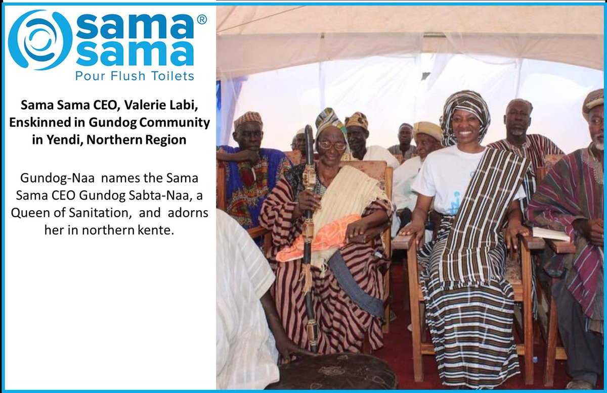 As part of her incredible hard work in facilitating the adoption of improved sanitation by households in northern Ghana, she was crown the QUEEN of sanitation.
#Her slogan still goes
#one_house_one_toilet
Get yours now!
Sama Sama tizaabora