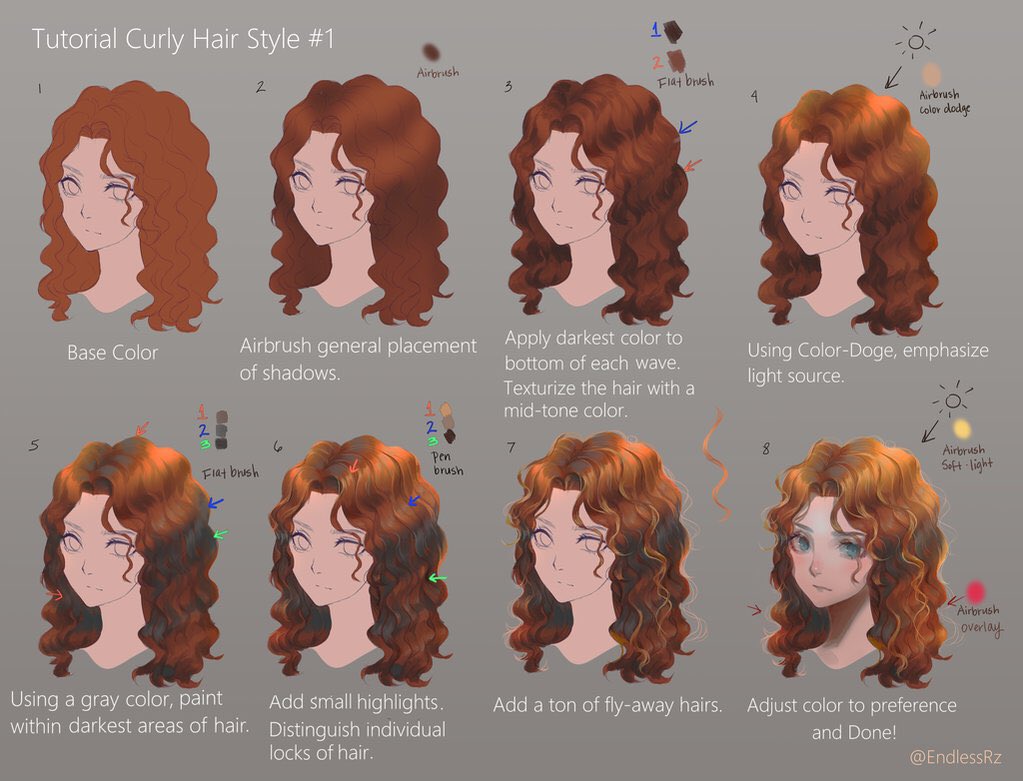 Curly Hair Style 1.