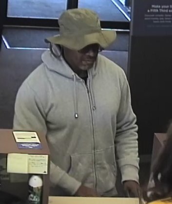 GrandRapidsPD's tweet image. Attpt. Bank Robbery:  5/3rd Bank (1319 Michigan) this morning.  Suspect: b/m suspect, 35-55 yo, tan hat, gray sweatshirt, light colored pants, fled on foot, weapon was implied not seen.  K9 track was attempted, but suspect has not been located.  Tips: silentobserver.org