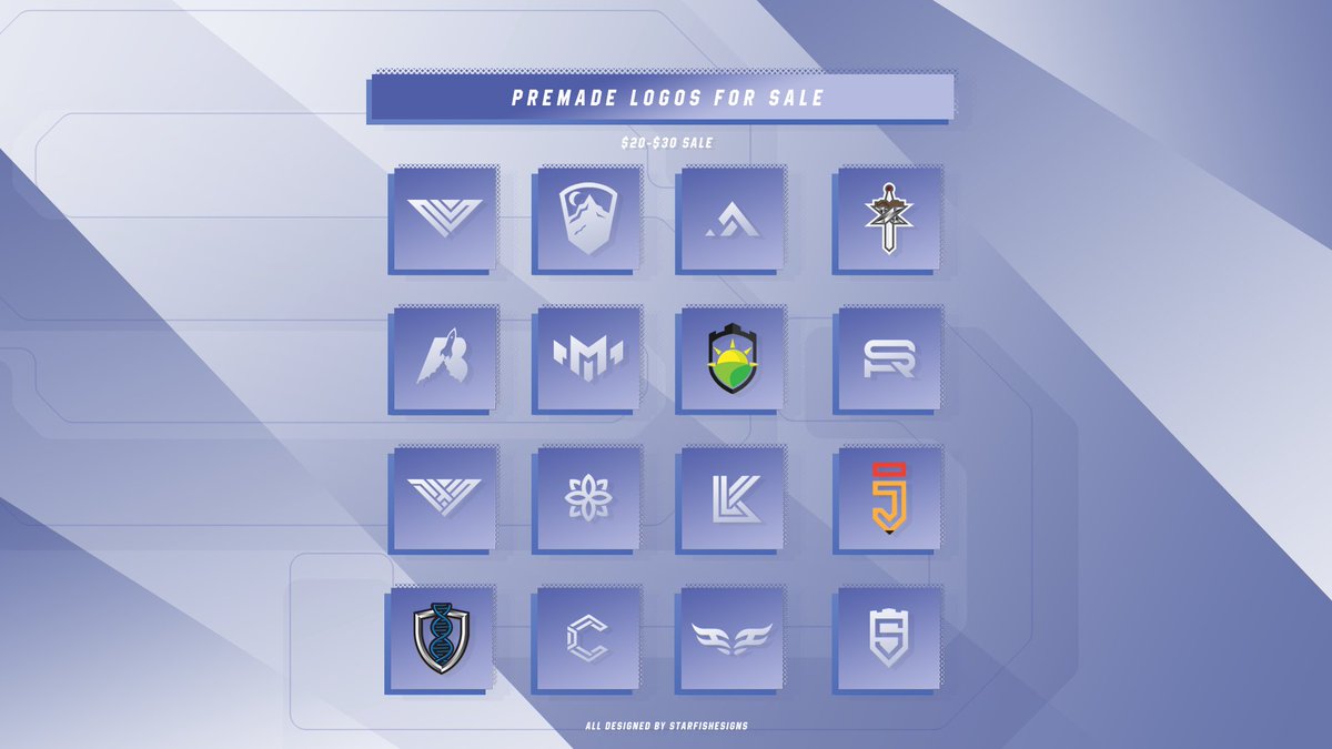 StarFishDesignz's tweet image. Currently selling a bunch of old logos!
Premade logos ranging from 20$-30$
Portfolio: behance.net/StarFishDesigns