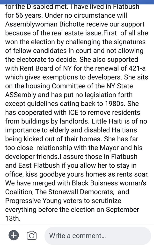 #Breaking 

We received info that Assembly Woman Rodneyse Bichotte (<a href="/AMBichotte/">Rodneyse Bichotte Hermelyn</a>) has not only been helping to displace tenants but has been cooperating with ICE to help landlords remove tenants from buildings. 

She must be voted out!

#RodneyseBichotteIsTrump