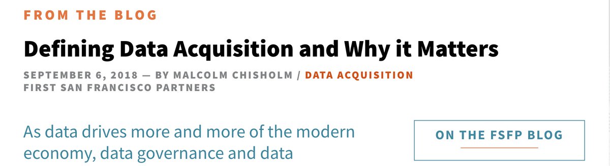 slangenfeld's tweet photo. "As data drives more and more of the modern economy, #DataGovernance and data management are racing to keep up with an ever-expanding range of requirements, constraints and opportunities." @MDChisholm on an @Alation #datacatalog for Data Acquisition https://t.co/hQxtetaD09 https://t.co/Sj9zBIlWwo