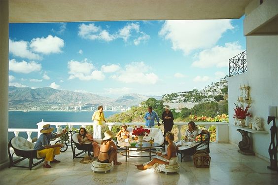 Guests at Villa Nirvana in 1978.  Pic by Slim Aarons