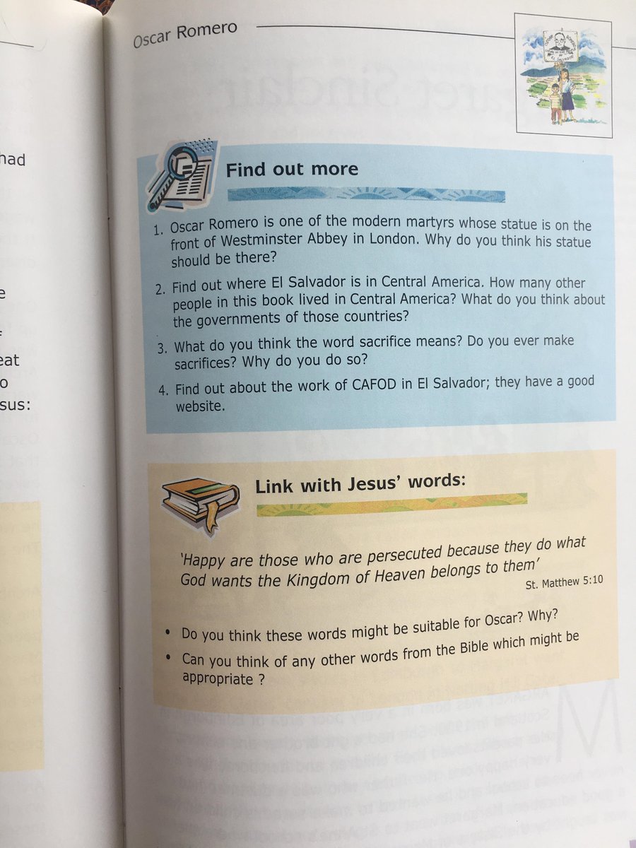 McCrimmons's tweet photo. Blessed Oscar Romero β¨ will be canonised on the 14th of October 2018, becoming St. Oscar Romero π
Read his story in #RecentFriendsOfJesus - perfect for #RE primary school classes
π¨βπ«βͺπ https://t.co/DZ3JUc8mI3
#McCrimmons #McCrimmonPublishingCoLtd #McCrimmonsUK https://t.co/nSlUilxZfR