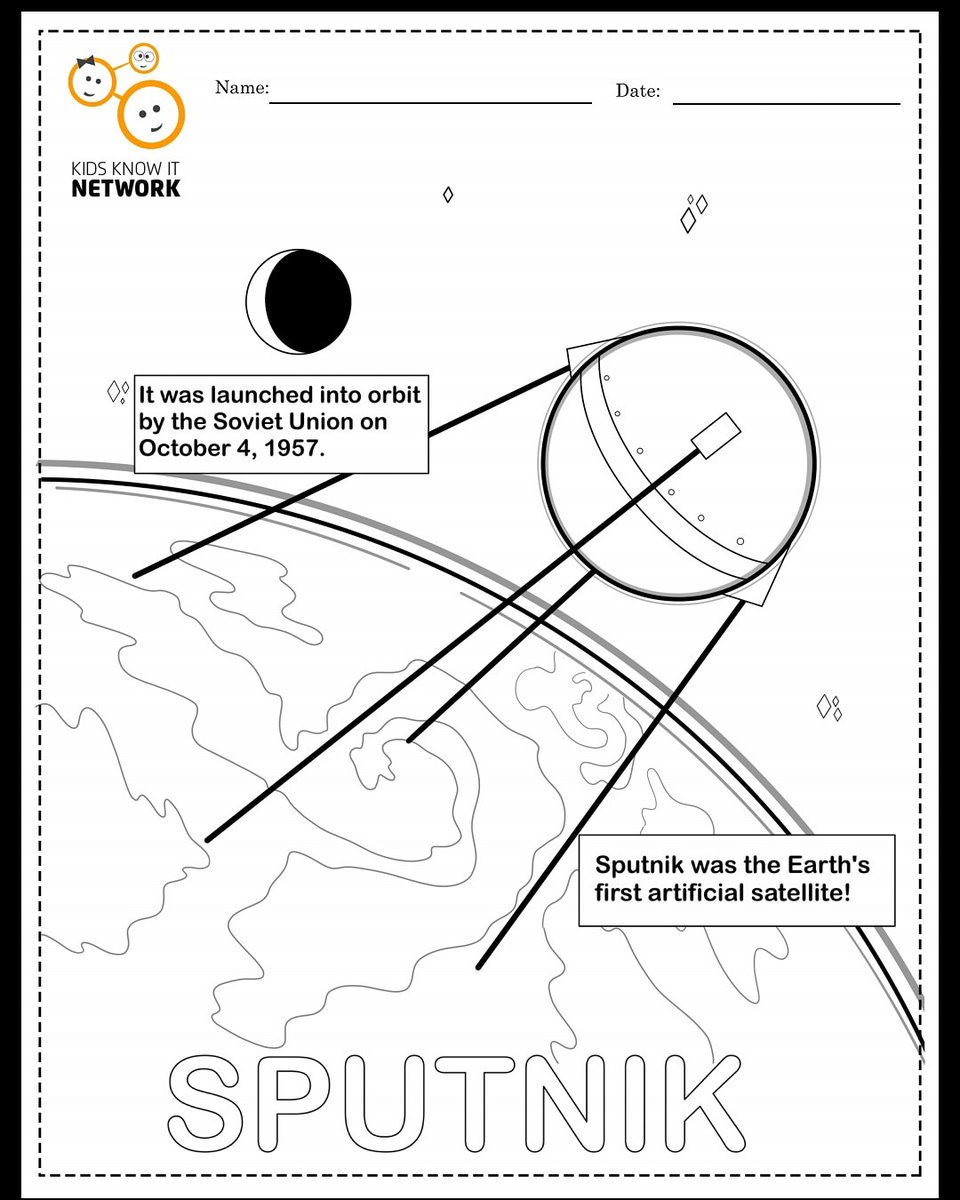 SPUTnik, not SPUDnik 👌
.
#kidsknowitnetwork #kidsknowit #space #solarsystem #worksheet #astrology #astronomy #kidslitart #educationalservices #education #knowledgeispower #knowledge #science #sputnik #illustration #satellite