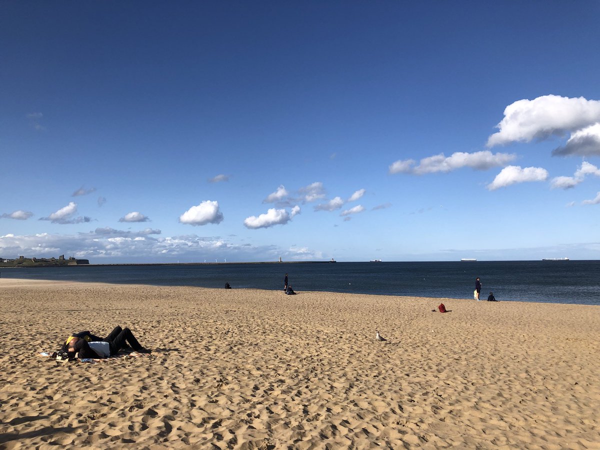 White sandy beach and sea in background