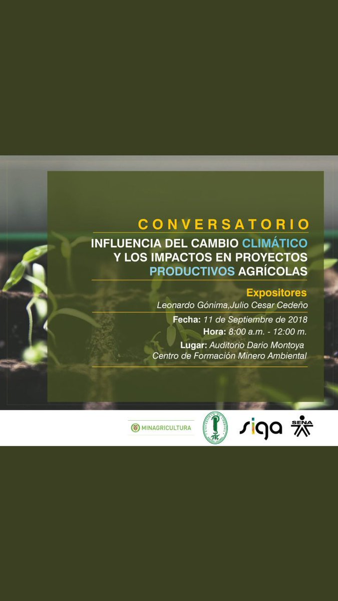 segocup5's tweet photo. Nuestro Centro De Formación Minero Ambiental (CFMA) los invita a participar activamente en los diferentes eventos que se llevarán a cabo desde el 11 al 13 de Septiembre del presente año. @SBDIR_SENACFMA @SenaCfma @bienestarCFMA3 @UNNCFMA https://t.co/tJMjTbqFjq