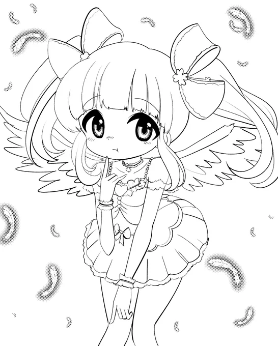 #線画 #緒方智絵里
ちえりえる描きました 