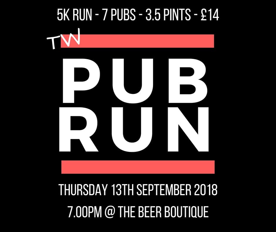 johnas77's tweet photo. Countdown has begun! What better way to kick off #twbeer than a Pub Run with yours truly. Kick off from @TBBtunbridge. Pay cash on arrival. Pls RT and spread the word! It's about the beer, not the run - all abilities welcome https://t.co/9nKfzH2GKW