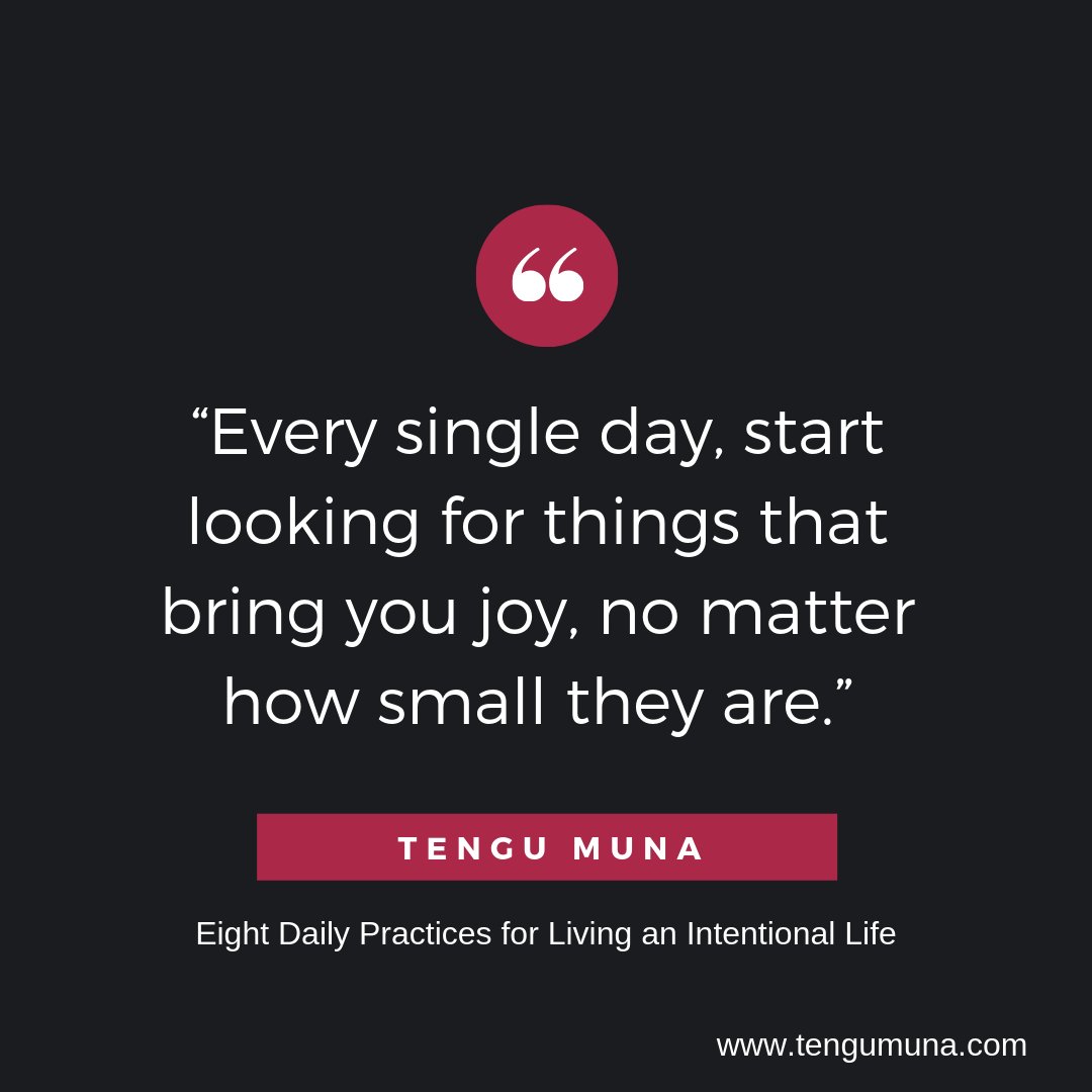 AchaiboClinical's tweet image. “Every single day, start looking for things that bring you joy, no matter how small they are.” - Tengu Muna, Eight Daily Practices for Living an Intentional Life
buff.ly/2wVWCxB  

#TenguMuna #HappyMonday #inspirational