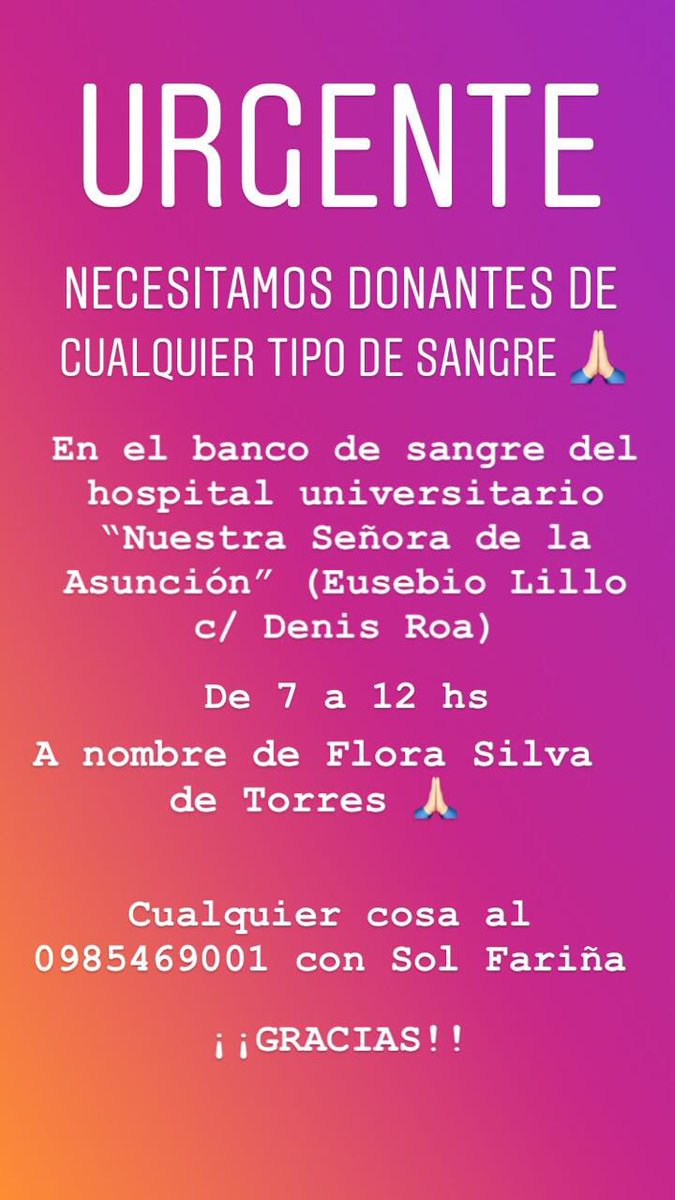 dannyparaguay's tweet photo. Es para una abuelita que necesita de suma urgencia 🙏
Please RT @Bibilando @cherovapete_ @Fedearias77 @marlycaceresz https://t.co/K9lKrFq6tX