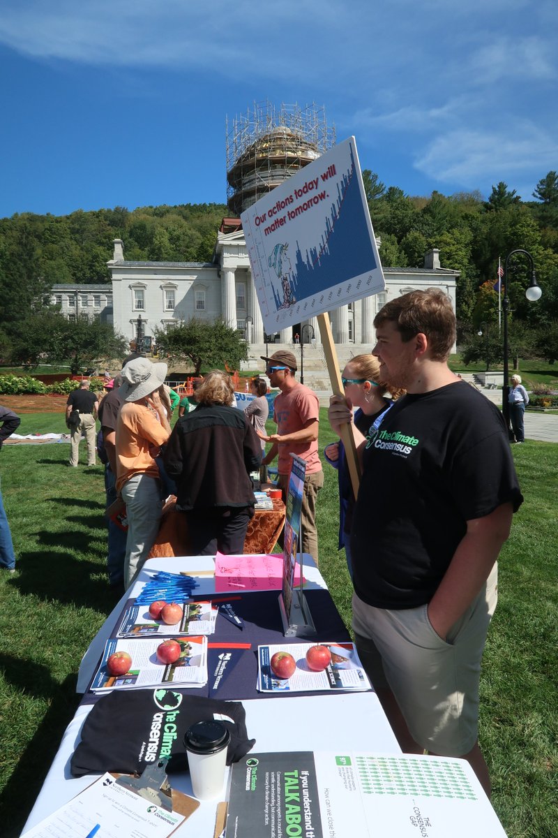 ATM students, faculty, and staff participated in the Picnic &amp; Fair for Climate in Montpelier, VT this past weekend, hosting an NVU-Lyndon table, discussing the importance of climate change outreach, including <a href="/climaconsensus/">The Climate Consensus</a> and promoting our degree programs.