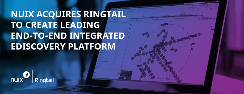 nuix's tweet image. We've got exciting news to share! Nuix has acquired eDiscovery software business Ringtail to create a leading end-to-end integrated #eDiscovery platform. Visit bit.ly/2oTjv02 for more details.
