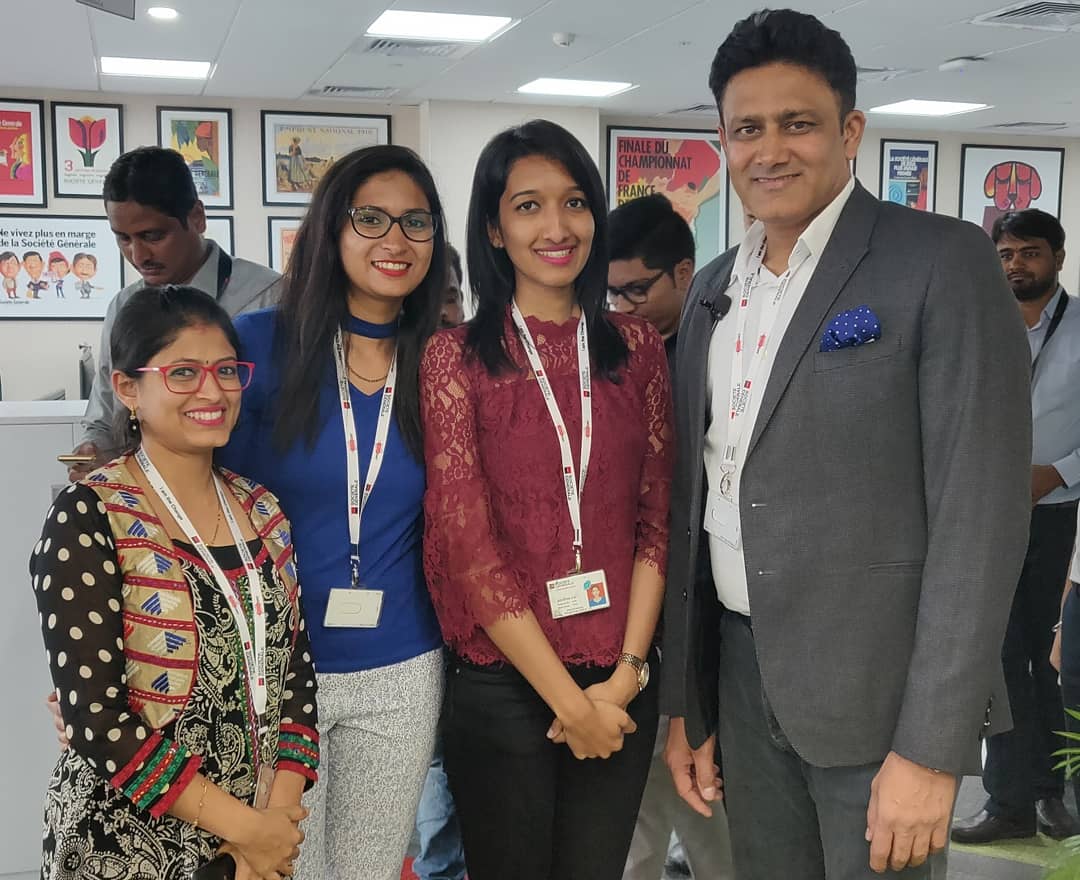 JBelliappa's tweet photo. #sggsc tech day !! Privileged😇 @anilkumble1074 @TeamIndia__ @IndianCricketTm @SocieteGenerale https://t.co/6nCjqahZc2