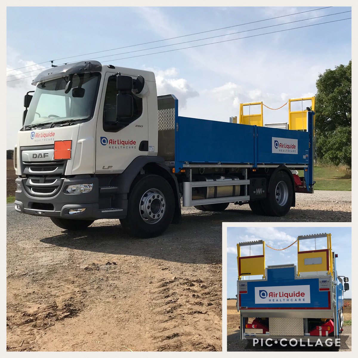 mwhullltd's tweet photo. Thanks to @ictruckandvan & Gray Rentals for the order of these DAF LF Dropsiders with 1500kg DEL column tail lifts for @airliquidegroup
#DAF #Dropsider #ColumnTailLift #Hiab @DAFTrucksUK @HiabOfficialUK https://t.co/u55rJx4hLx