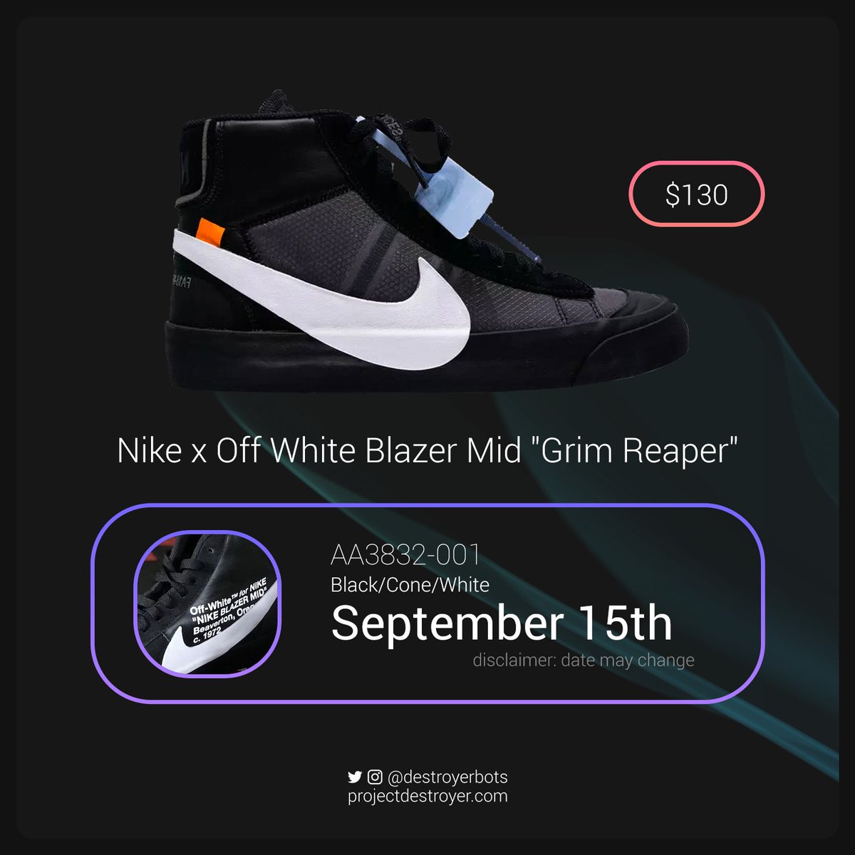 nike off white blazer spooky pack