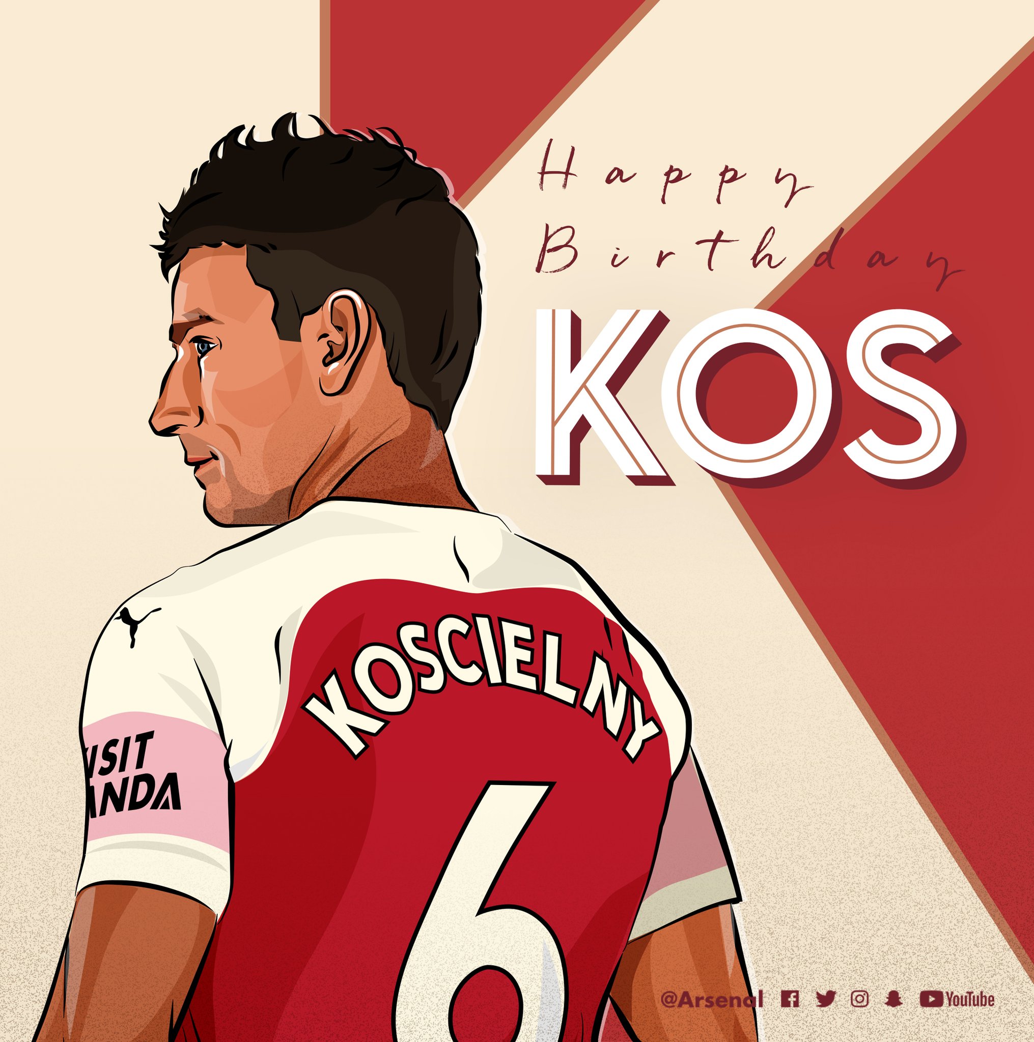 Happy birthday laurent koscielny... True Leader and Captain ... 