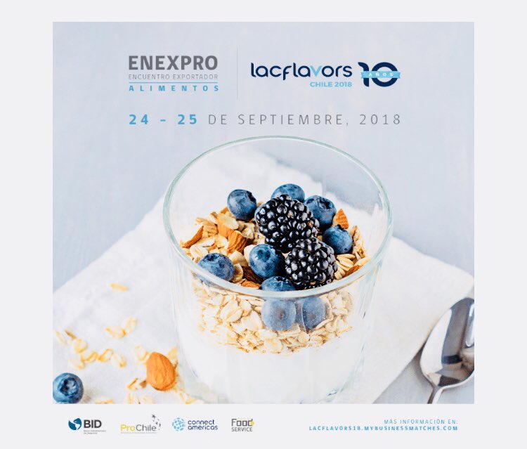 Participando del lanzamiento de #Enexpro Alimentos en el marco de @LACFlavors, el evento del año para el sector de alimentos. Más de 120 importadores de distintos lugares del mundo estarán presentes.