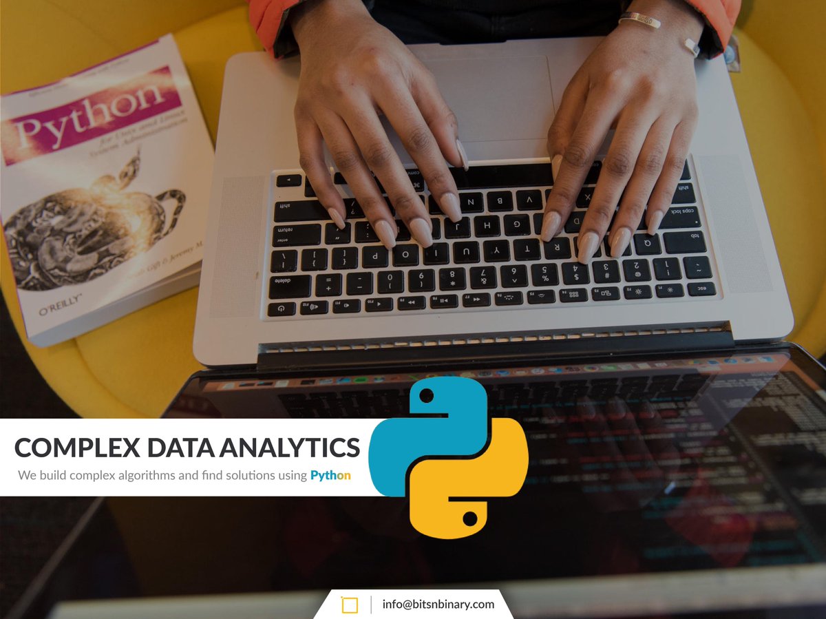 bitsnbinary's tweet image. Have a complex data analytics project on your mind? Well we can build complex algorithms and find a solution using Python. We are there to do Python Development for you.