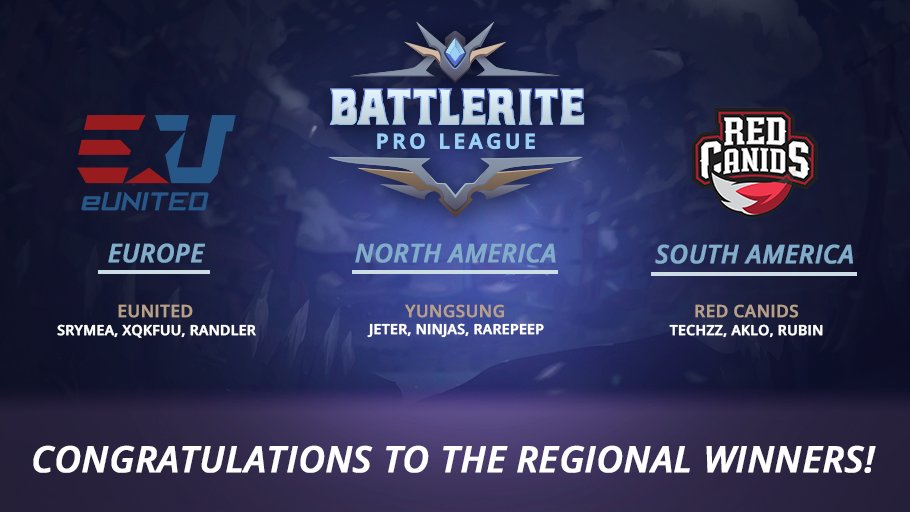 Congratulations to the Regional Champions of Battlerite Pro League Season 2! We can't wait to see you in Season 3!