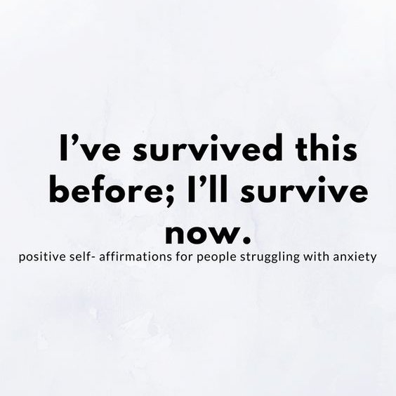 AnxietyUnited's tweet image. I've survived this before; I'll survive now.... #anxiety #panic #mentalhealth 😍