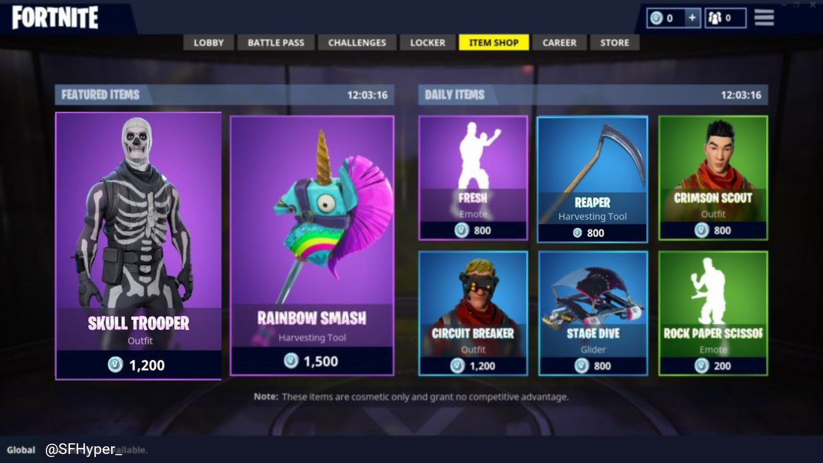 SFHyper_'s tweet image. The Item Shop we need!