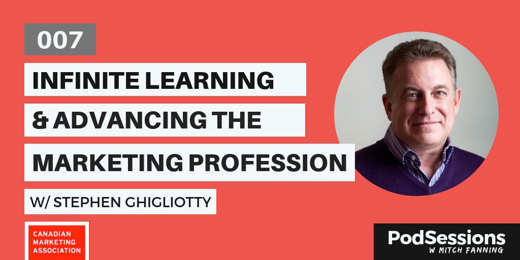 In my last podcast episode, I spoke w/ Stephen <a href="/Ghigliotty/">Stephen Ghigliotty</a>, Dir of Curriculum Development at the <a href="/CdnMarketing/">Cdnmarketing</a> Association. In it, we discussed his unconventional career path and the launch of the Chartered Marketer program. Enjoy! bit.ly/2Nt0Shk #mitchcast #getyourCM