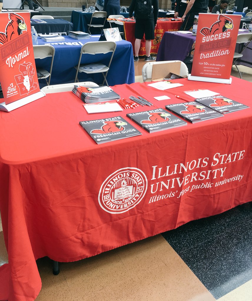 First College Fair of the year at Oswego and Oswego East High Schools! Come find out how you can become a future Redbird! #FutureRedbird