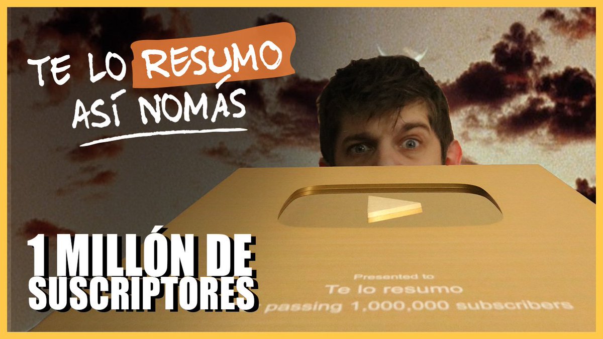 Hoy a las 20hs sale el especial 1 Millón de Suscriptores... con la participación especial de más de veinte youtubers e instagramers, mis padres, mi novia, mi Tía Marta y mi perra. Más que nunca deben darle la megusteada y la compartida y la retwitteada y esas cosas...