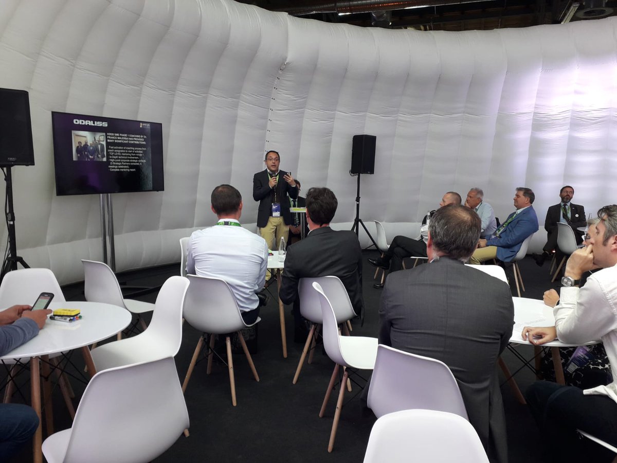 emxys's tweet photo. Now at #EICSUMMIT18 Berlin @H2020SME our CTO Francisco García de Quirós during session about #SMEinstrument coaching in #ODALISS project  @EU_H2020 https://t.co/XiACBxKuPB