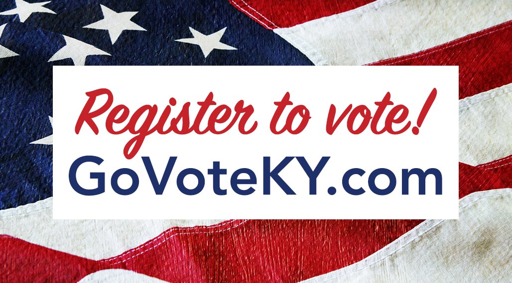57 days until November 6 – Election Day! #GoVoteKY 

#RegisterToVote or make updates to your registration before Oct. 9 at GoVoteKY.com! 🗳