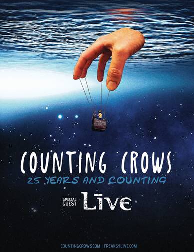 We are drawing for the pair of tickets to <a href="/stircove/">Stir Concert Cove</a> for Counting Crows and  Live tomorrow. Re-tweet to be entered to win!