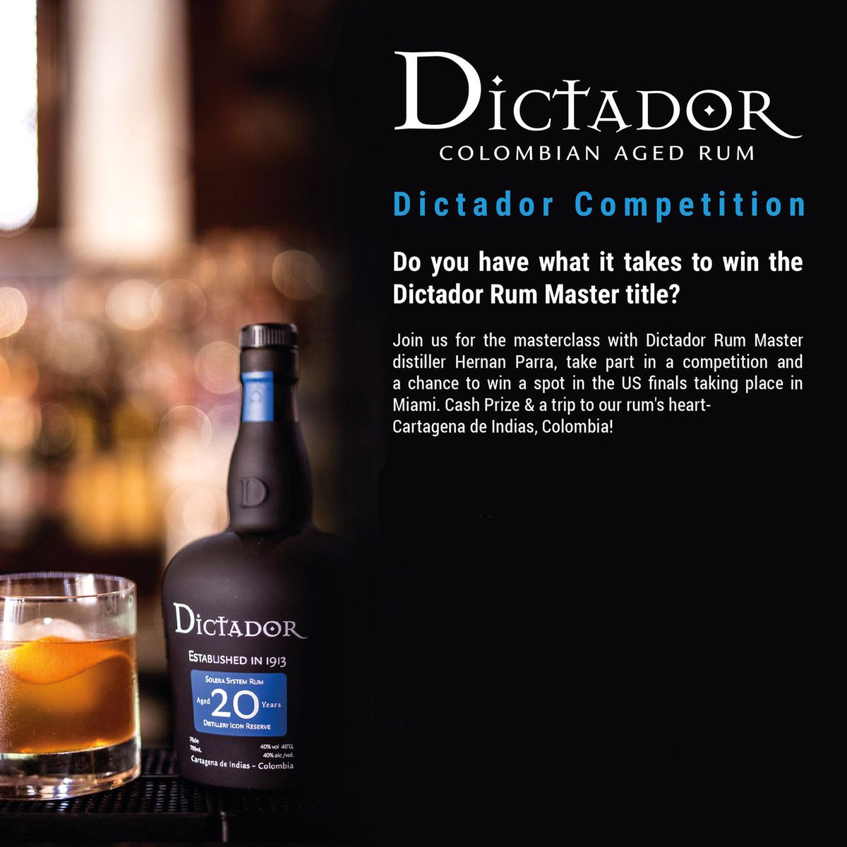 Today we cheer for our own Eusebio and Reyes as they participate in stage one of Dictator's Rum Master Competition in SF! 📣