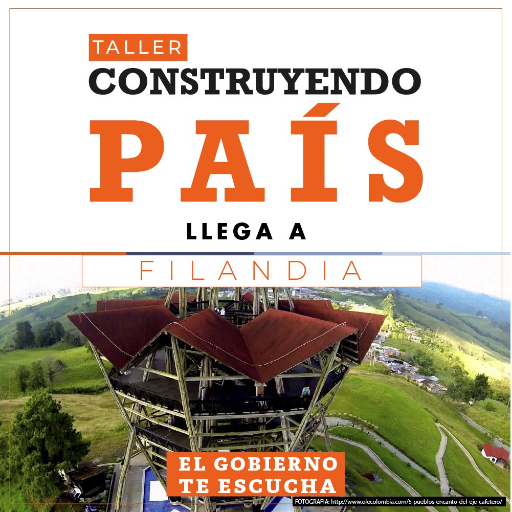 Minvivienda's tweet photo. El taller #ConstruyendoPaís llega al Quindío. Déjanos tus preguntas y se las haremos llegar al Presidente @IvanDuque 👉https://t.co/N9supnrwXO #FilandiaConstruye https://t.co/zZ12Bq2YAf