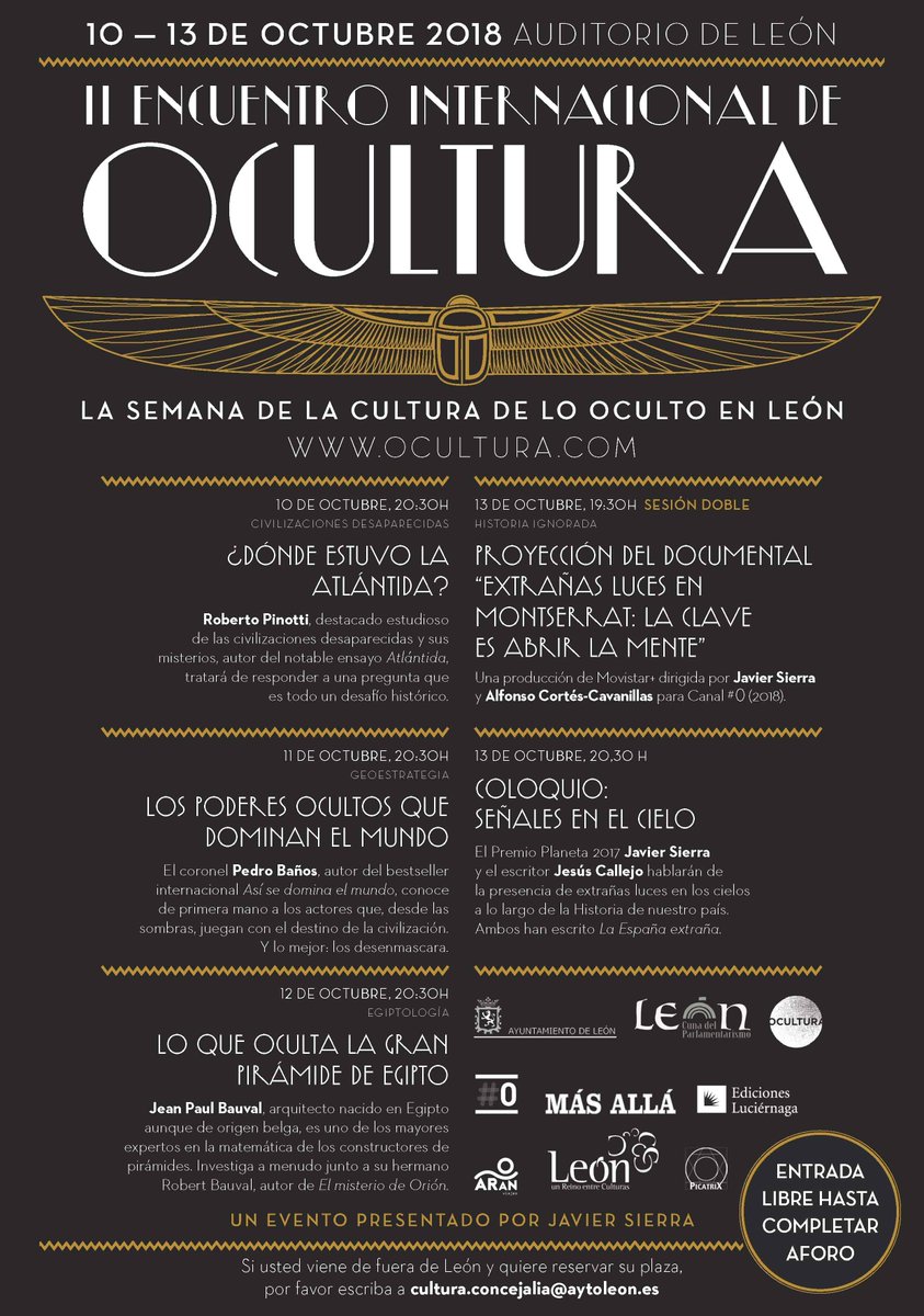 aranviajes's tweet photo. II Encuentro Internacional de #Ocultura de @Javier__Sierra 
Experiencia exclusiva, excursiones, entradas preferentes... toda la info: https://t.co/Q30YlUuEMi Nos vemos allí 
@jcallejo007 @geoestratego @PinottiR https://t.co/6Ne1ZG78KI
