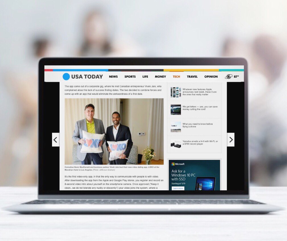 Thank you <a href="/USATODAY/">USA TODAY</a> for the great feature with <a href="/normmacdonald/">Norm Macdonald</a> and <a href="/vivekjain100927/">Vivek Jain</a> #lokoforlove