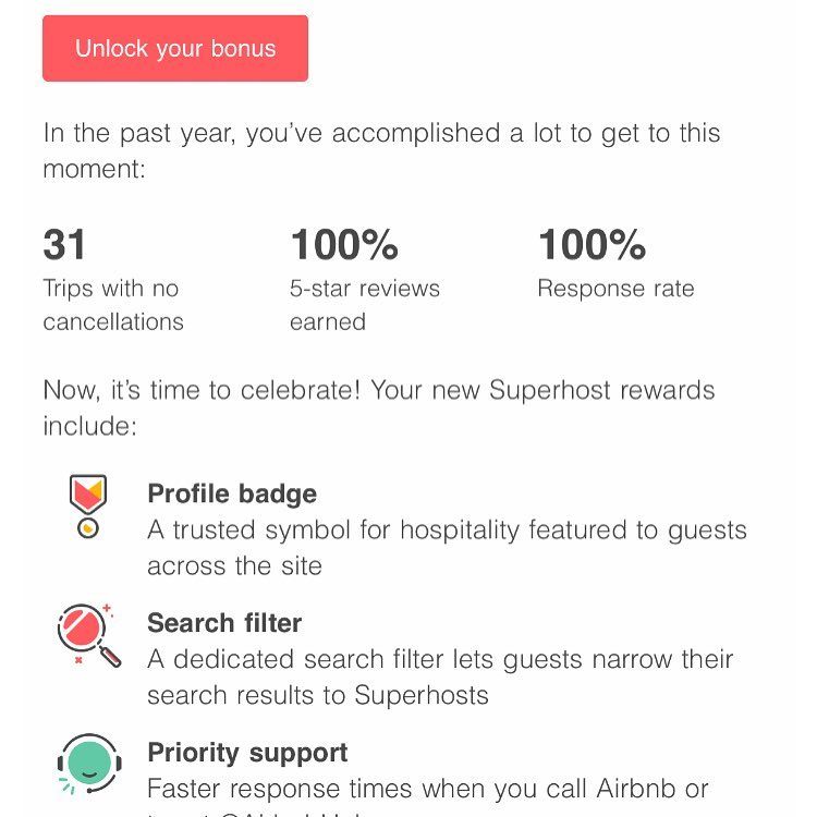 hostsandhomes's tweet photo. 100% is the Goal - Did you get your Superhost bonus? .
.
.
#airbnb #superhost #airsorted #homeaway #airbnbhost #airbnbexperience #airbnbsuperhost #airbnbhomes #vacationrental https://t.co/EA2QLusilk