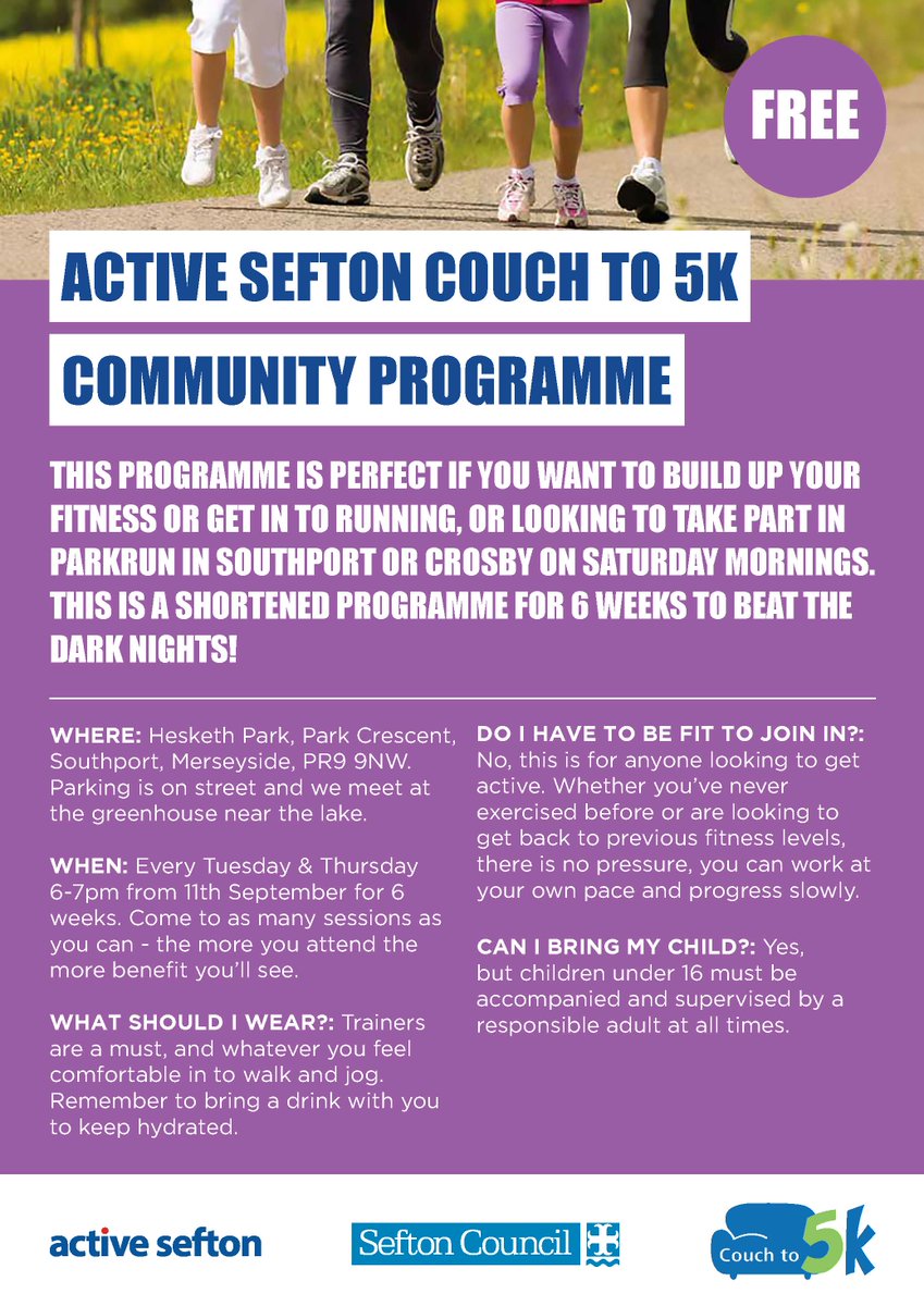 Active Sefton On Twitter New Couch To 5k Programme Starting In