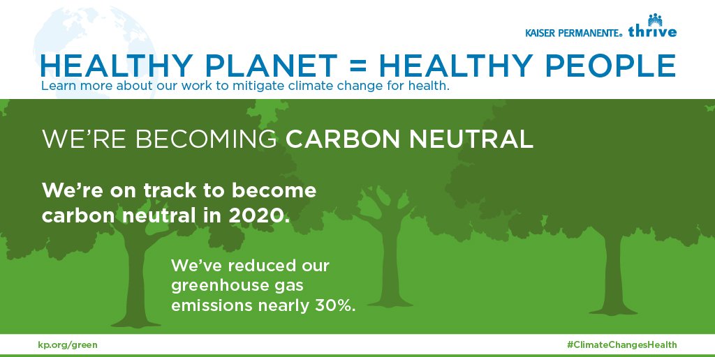 aboutKP's tweet photo. We know #ClimateChangesHealth. We are proud to make bold moves to mitigate the effects of climate change on health. With our recent investment in clean, renewable energy, we are on track to become carbon neutral in 2020. #GCAS2018 https://t.co/Jk8GhzRor1 https://t.co/phf7L9QJm4