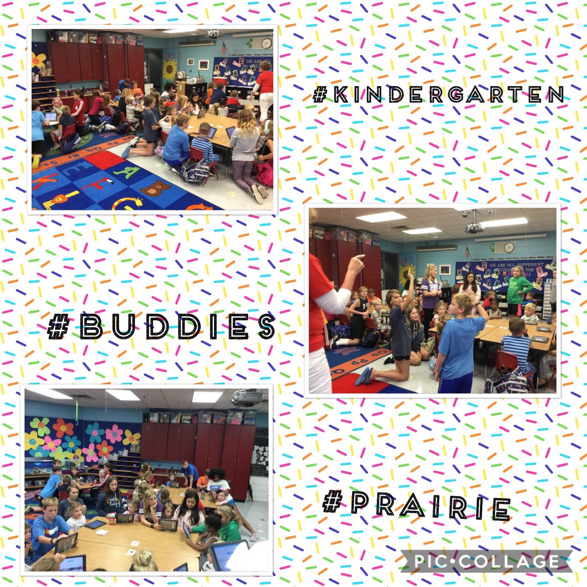 Met our K Buddies for the first time. Helped install Epic on their iPads. #littlebuddies <a href="/kris10shipp/">Kristen Jones</a> <a href="/prairie512/">Prairie Elementary</a>
