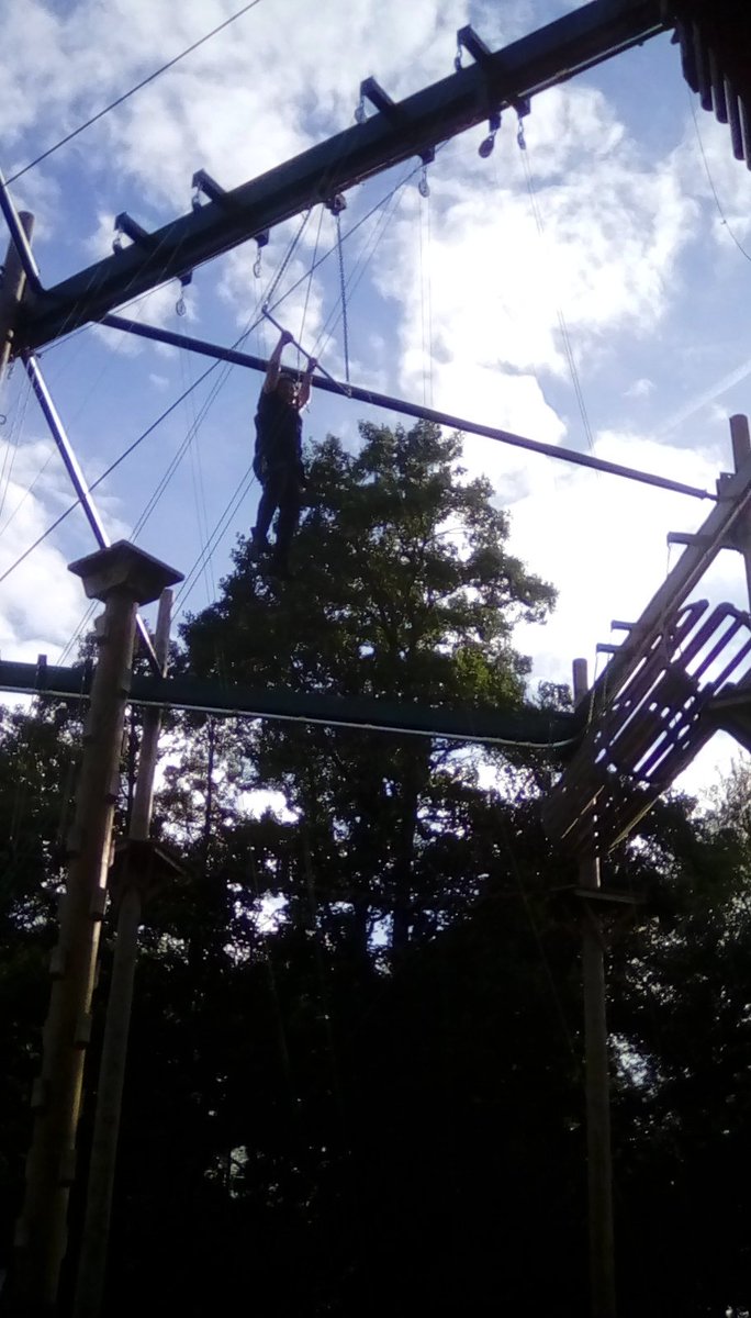 rhwsprimary's tweet photo. Setting targets and trying to beat them on the trapeze... Flying high at #Condover2018 https://t.co/sIkpDi5Ddx