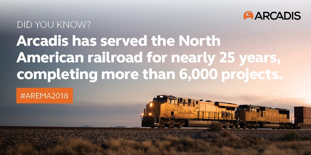 Arcadis_NA's tweet image. Connect with us at booth #1324 to experience #rail through augmented reality at @AREMArail&apos;s annual event next week. bit.ly/2Ql0ZdI #AREMA2018 #railengineering #AR