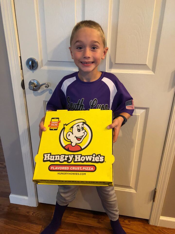 This #pearsonpioneer looks happy to be enjoying pizza and supporting the Pearson PTO!  Don’t forget to take your admission ticket to Hungry Howie’s tonight to earn 20% of your purchase for the Pearson PTO! #pizzaforpioneers