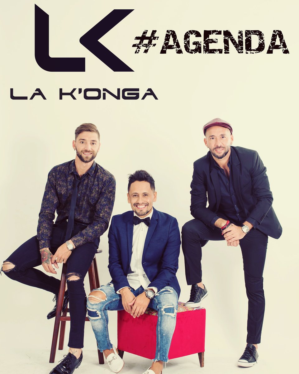 #Agenda
➡️Esta es nuestra semana #konguera!

MIERCOLES ✔ CITY CENTER (ROSARIO)

VIERNES ✔ PATRONALES VILLA DOLORES (CBA)

SABADO ✔ FIESTA PRIVADA / SANTA ROSA (LA PAMPA)

DOMINGO ✔ VILLA MERCEDES (SAN LUIS)